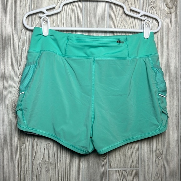 Women Athleta Ready Set Go 2 in 1 Running Teal Shorts Athleisure Women's Small - Picture 5 of 5